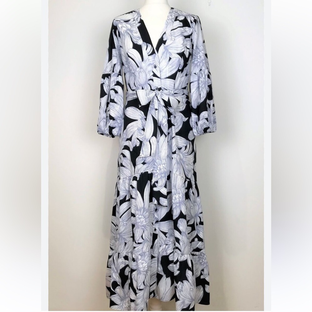 Maeve by Anthropologie Floral 3/4 Boho Tiered Dress NWOT